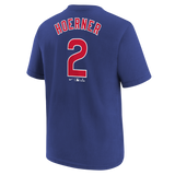 Youth Chicago Cubs Nico Hoerner Nike FUSE Royal Blue Name & Number T-Shirt - Pro Jersey Sports