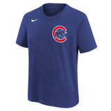 Youth Chicago Cubs Nico Hoerner Nike FUSE Royal Blue Name & Number T-Shirt - Pro Jersey Sports