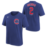 Youth Chicago Cubs Nico Hoerner Nike FUSE Royal Blue Name & Number T-Shirt - Pro Jersey Sports
