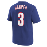 Youth Bryce Harper Nike Royal Blue FUSE Player Name & Number T-Shirt - Pro Jersey Sports