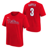 Youth Bryce Harper Nike Red FUSE Player Name & Number T-Shirt - Pro Jersey Sports