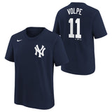 Youth Anthony Volpe New York Yankees Navy Nike Name And Number Tee - Pro Jersey Sports
