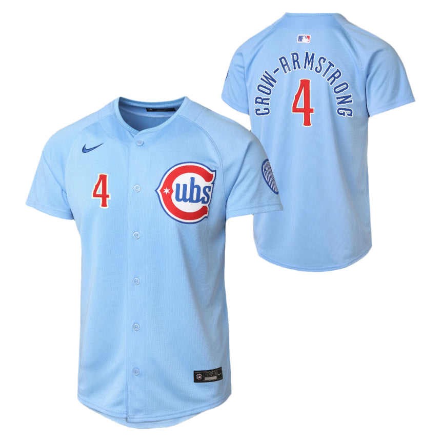 NIKE Youth Chicago Cubs Pete Crow-Armstrong Light Blue 2nd Alternate Limited Replica Jersey - Pro Jersey Sports