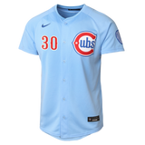 NIKE Youth Chicago Cubs Kyle Tucker Light Blue 2nd Alternate Limited Replica Jersey - Pro Jersey Sports