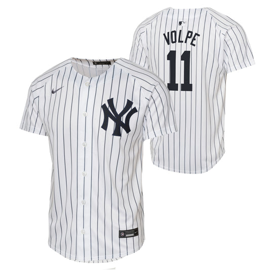 Youth Anthony Volpe New York Yankees NIKE White Home Limited Replica Jersey