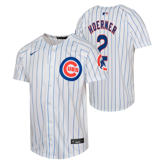 NIKE Youth Nico Hoerner Chicago Cubs White Limited Home Replica Jersey