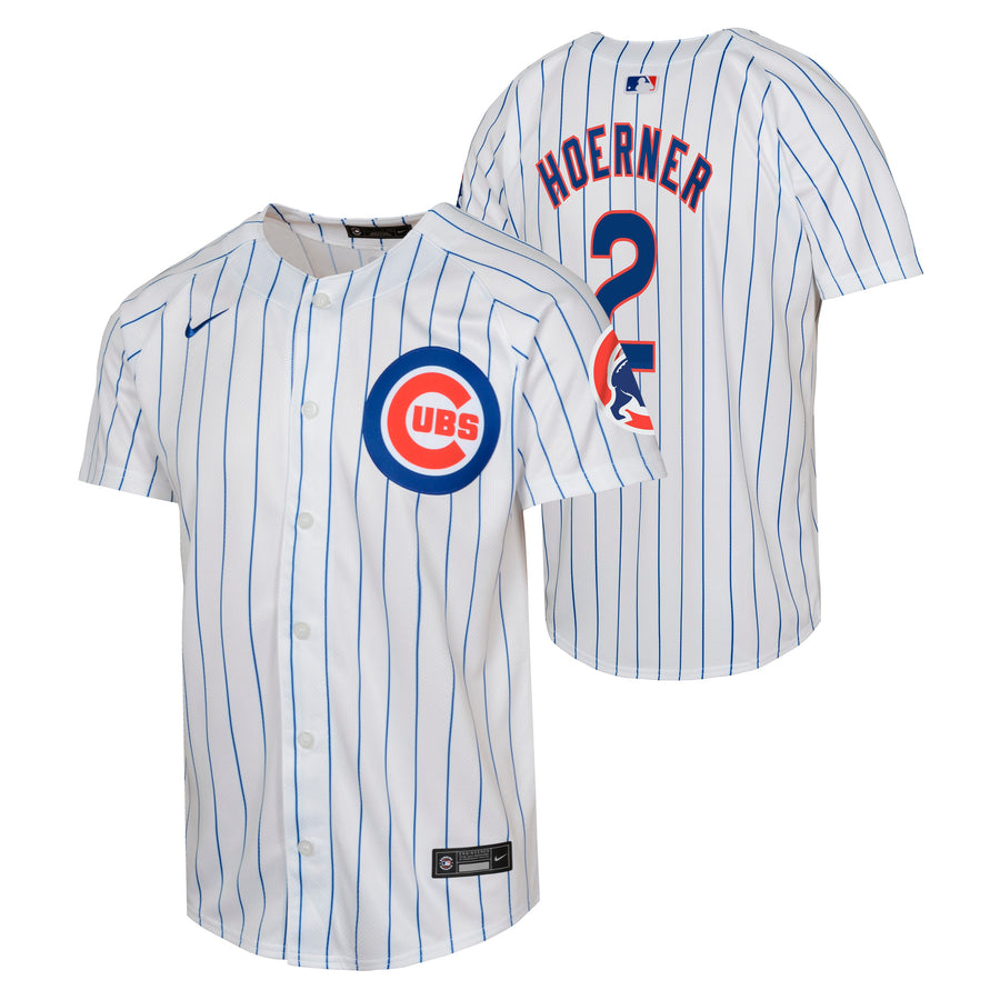NIKE Youth Nico Hoerner Chicago Cubs White Limited Home Replica Jersey