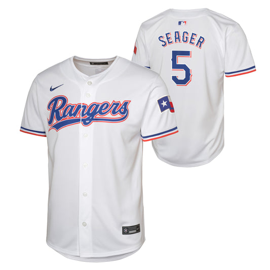 Youth Cory Seager Texas Rangers NIKE White Home Limited Replica Jersey