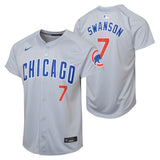 Youth Dansby Swanson Chicago Cubs NIKE Gray Road Limited Replica Jersey - Pro Jersey Sports