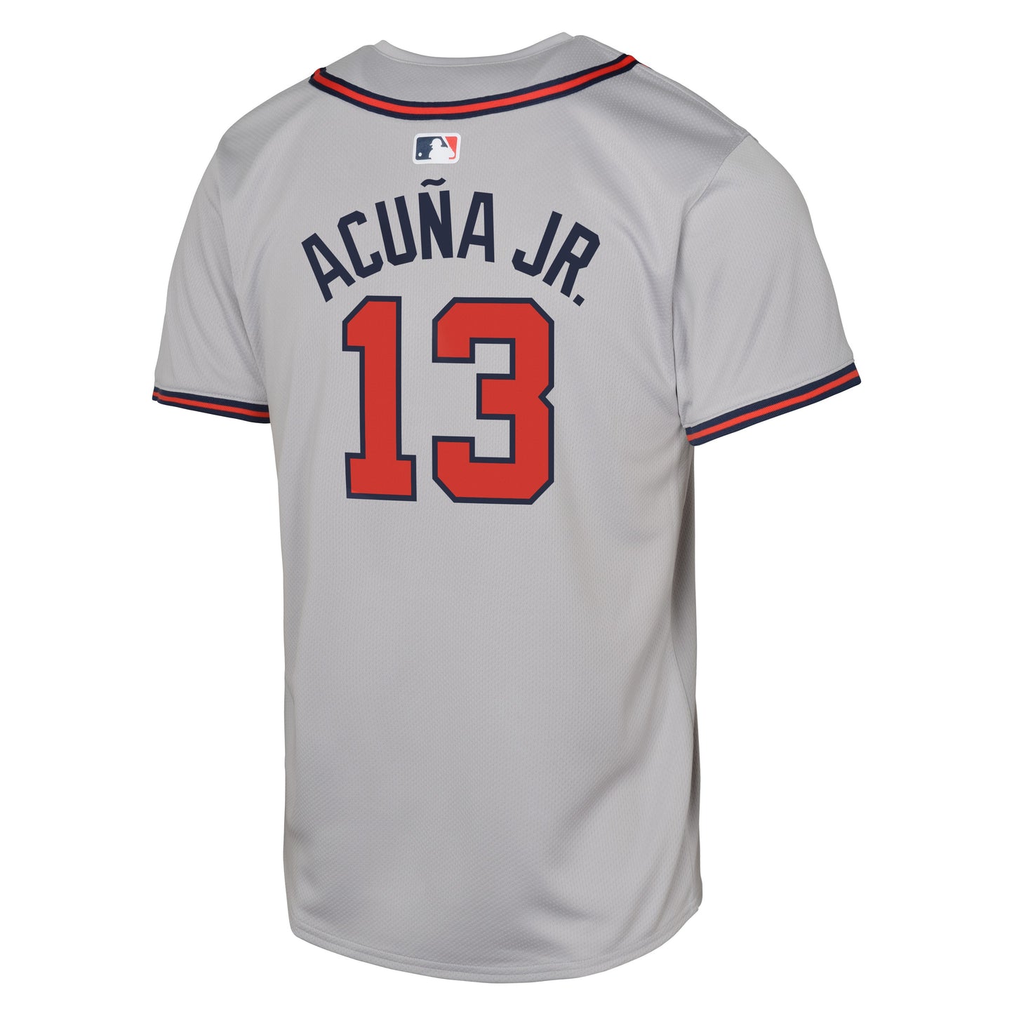 Youth Ronald Acuna Jr. Atlanta Braves NIKE Road Gray Limited Replica Jersey
