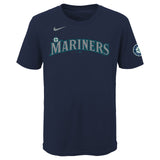 Youth Seattle Mariners Ken Griffey Jr. Nike Navy Blue Home Name & Number T-Shirt - Pro Jersey Sports