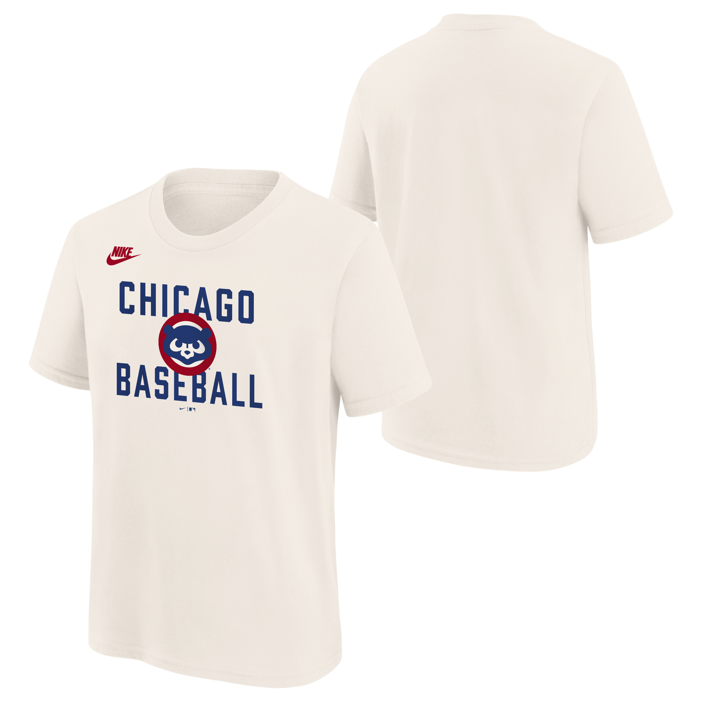 Chicago Cubs Youth Nike Retro Logo Ivory T-Shirt