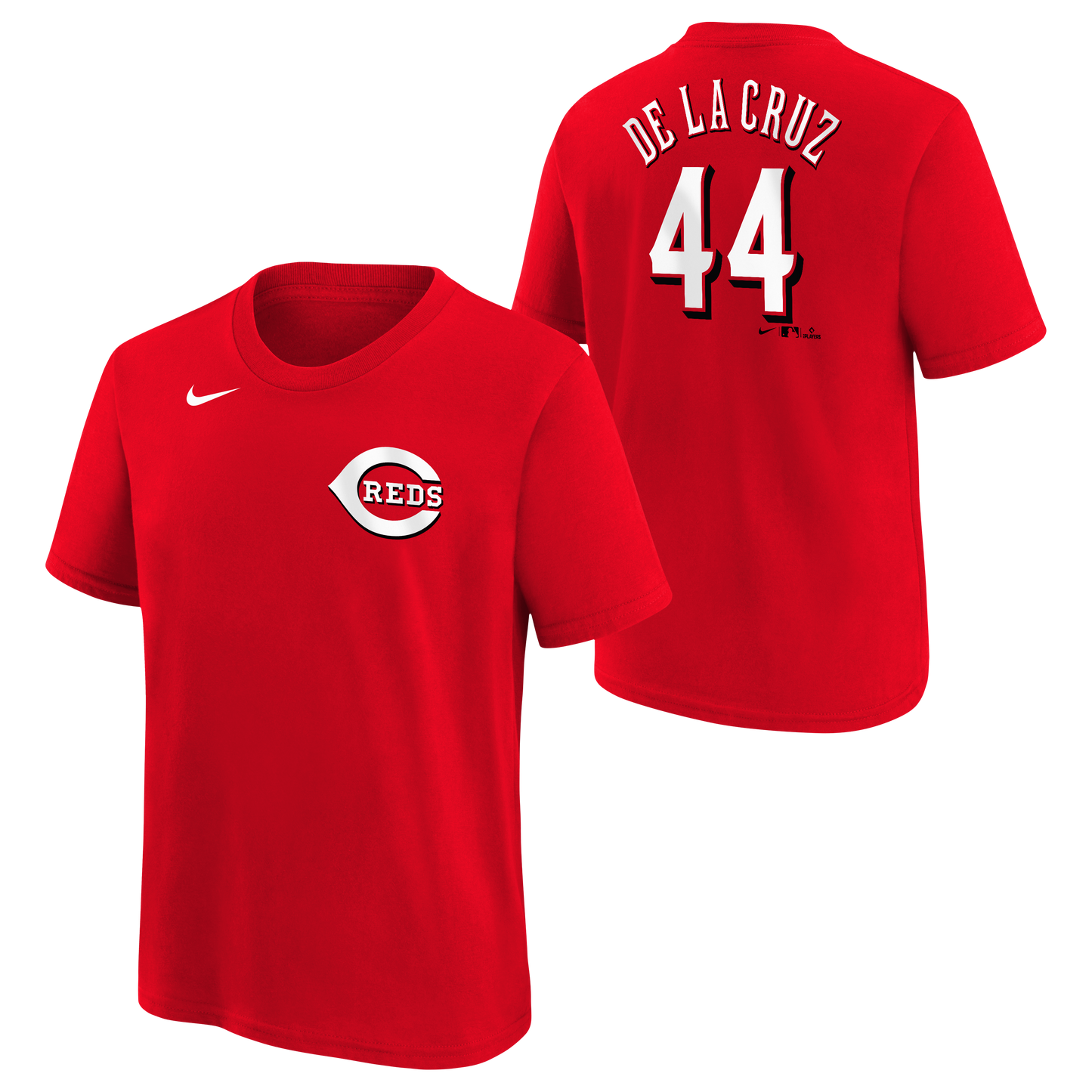 Youth Cincinnati Reds Elly De La Cruz Nike Red Player Name & Number T-Shirt