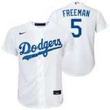 Youth Freddie Freeman Los Angeles Dodgers White Home Replica Player Jersey - Pro Jersey Sports