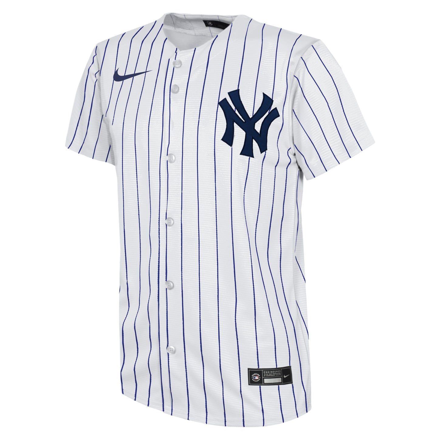 Youth New York Yankees White Home Game Blank Nike Replica Jersey