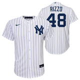 Youth Anthony Rizzo New York Yankees White Home Screen Print Game Replica Jersey - Pro Jersey Sports