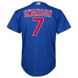 NIKE Youth Dansby Swanson Chicago Cubs Royal Blue Alternate Premium Twill Replica Jersey - Pro Jersey Sports