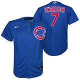 NIKE Youth Dansby Swanson Chicago Cubs Royal Blue Alternate Premium Twill Replica Jersey - Pro Jersey Sports