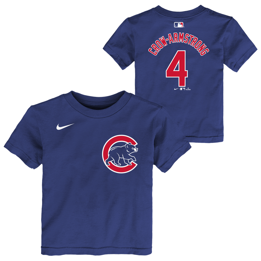 Infant Chicago Pete Crow-Armstrong Royal Blue Nike Name And Number Tee