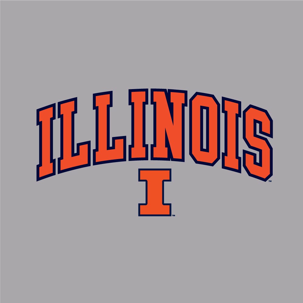 Men's Illinois Fighting Illini Oxford Gray Champion Reverse Weave Fleece Crew