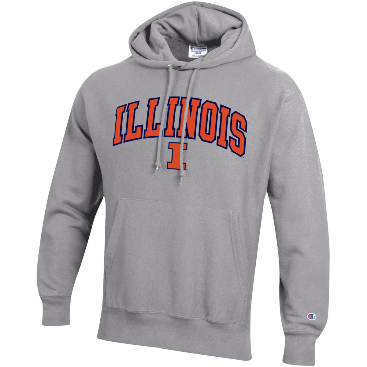 Men's Illinois Fighting Illini Oxford Gray Champion Reverse Weave Fleece Hoodie