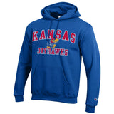 Men's Kansas Jayhawks Royal Blue Champion Powerblend Fleece Pullover Hoodie - Pro Jersey Sports