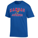 Men's Kansas Jayhawks Royal Blue Arch Logo T-Shirt - Pro Jersey Sports