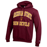 Men's Arizona State Sun Devils Maroon Champion Powerblend Fleece Pullover Hoodie - Pro Jersey Sports