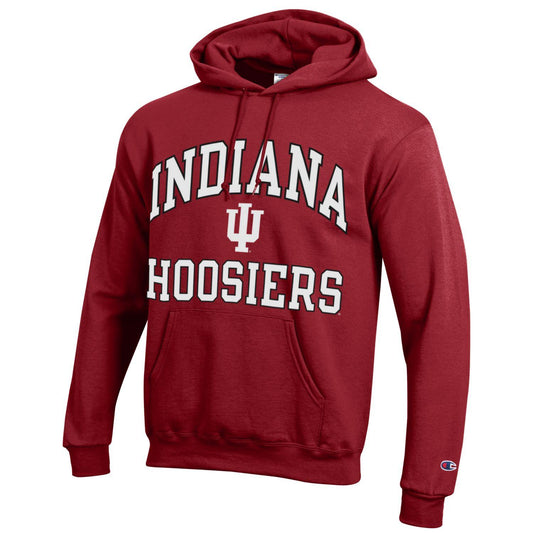 Men's Indiana Hoosiers Crimson Champion Powerblend Fleece Pullover Hoodie