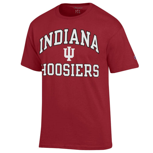 Men's Indiana Hoosiers Crimson Champion Arch Logo T-Shirt