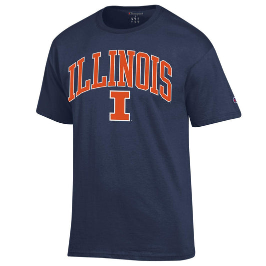 Men's Illinois Fighting Illini Navy Champion Arch Logo T-Shirt