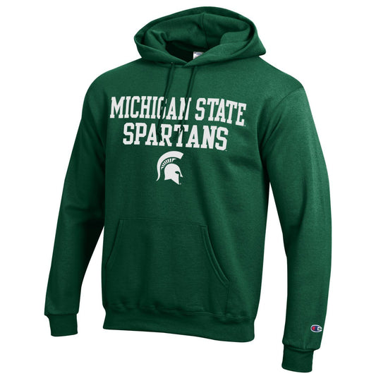 Men's Michigan State Spartans Green Champion Powerblend Fleece Pullover Hoodie