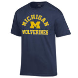 Men's Michigan Wolverines Navy Champion Arch Logo T-Shirt - Pro Jersey Sports