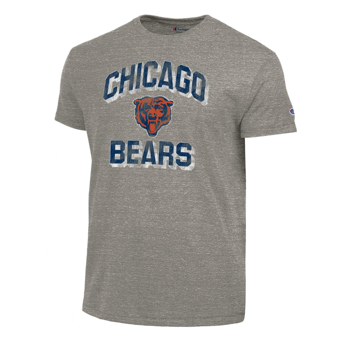 Men's Chicago Bears Retro Grey Raglan TriBlend Tee