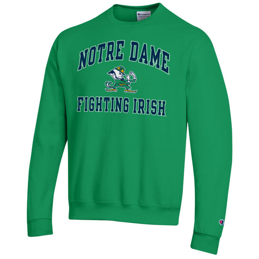 Men's Notre Dame Fighting Irish Green Champion Powerblend Fleece Crew