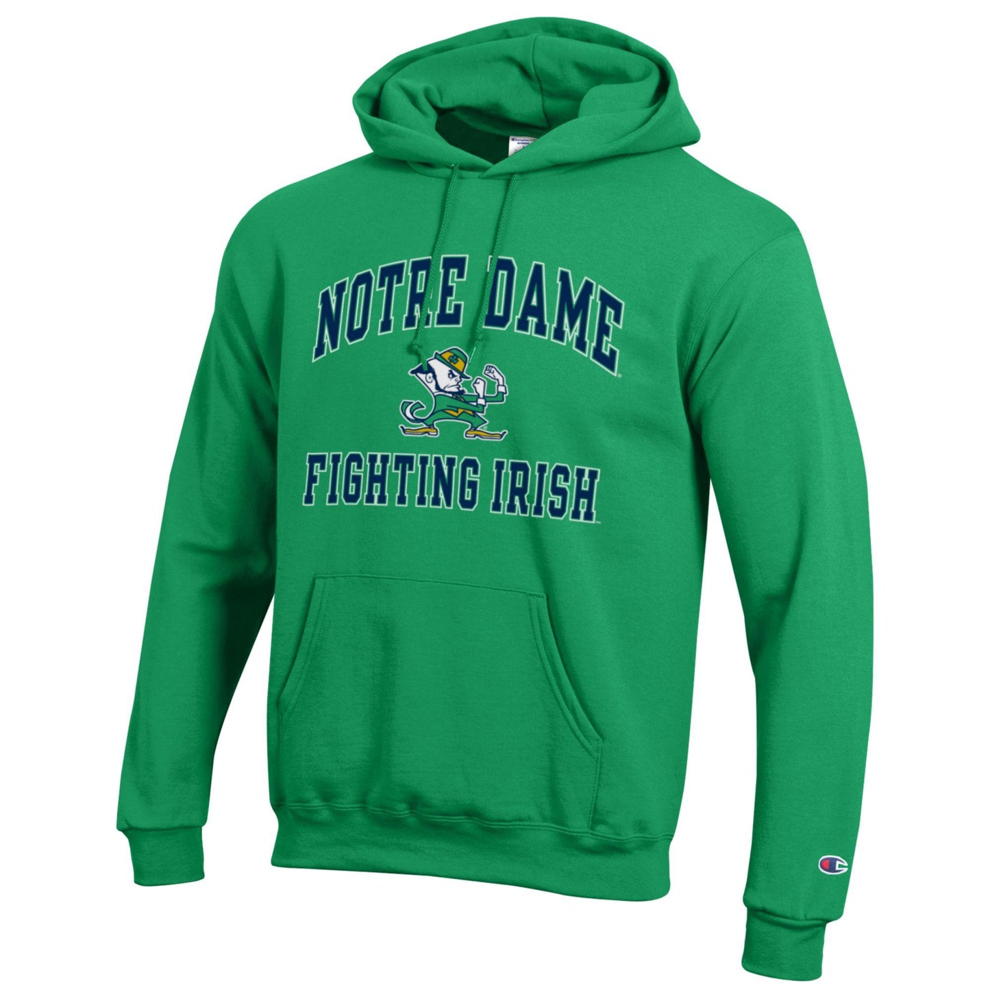Men's Notre Dame Fighting Irish Green Champion Powerblend Fleece Hoodie