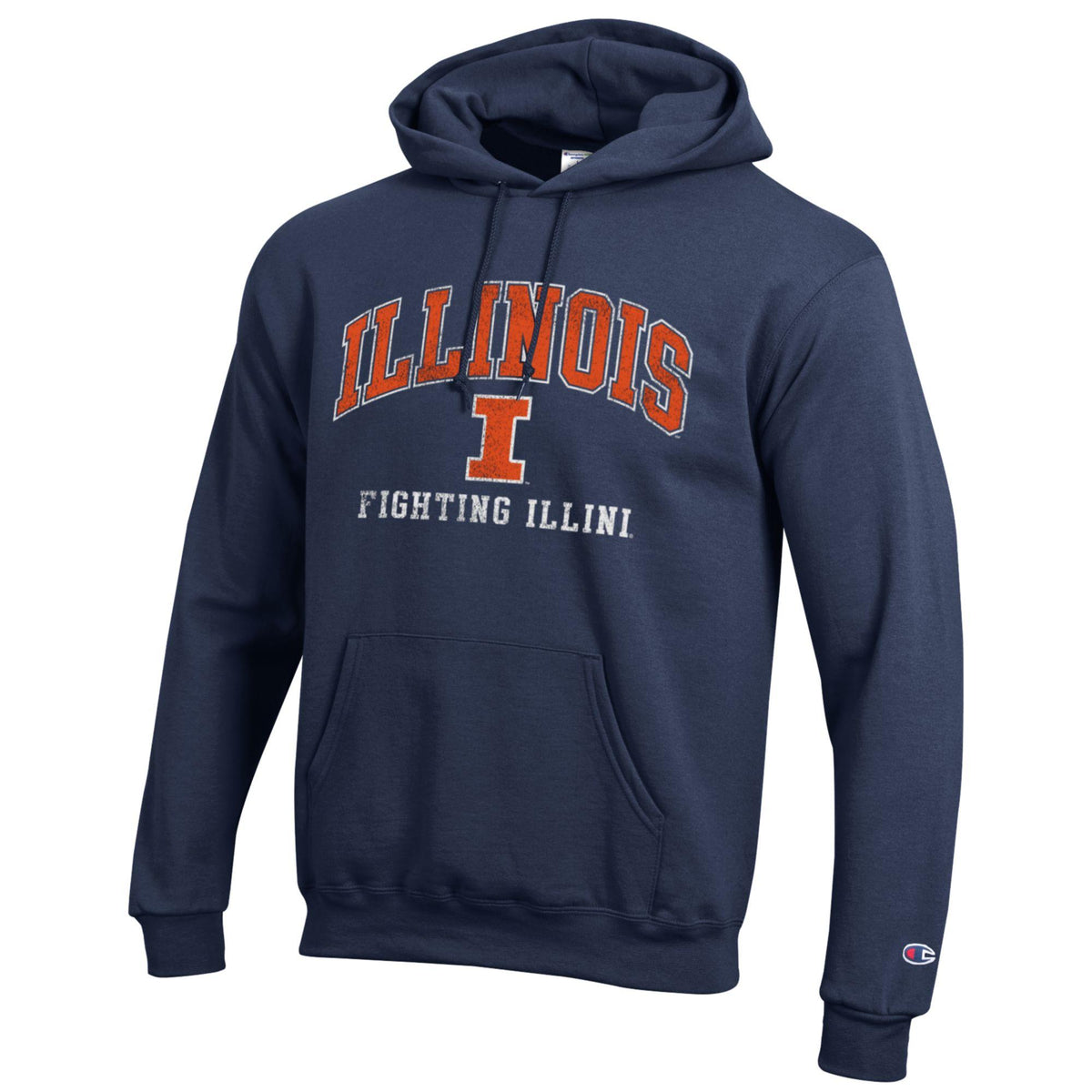 Men's Illinois Fighting Illini Navy Champion Powerblend Fleece Hoodie