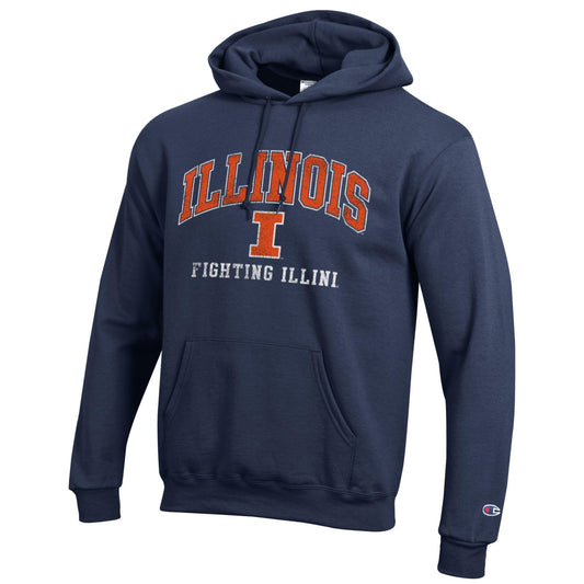 Men's Illinois Fighting Illini Navy Champion Powerblend Fleece Hoodie