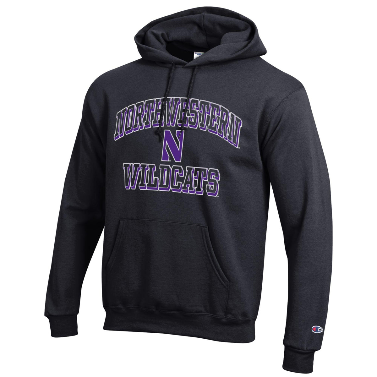 Men's Northern Wildcats Black Champion Powerblend Fleece Hoodie