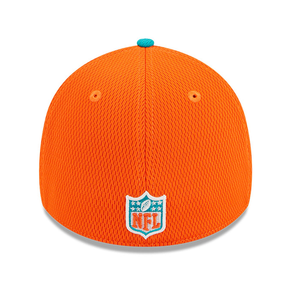 Men's Miami Dolphins Primary Logo New Era Orange/Aqua 2023 Sideline 39THIRTY Flex Hat - Pro Jersey Sports