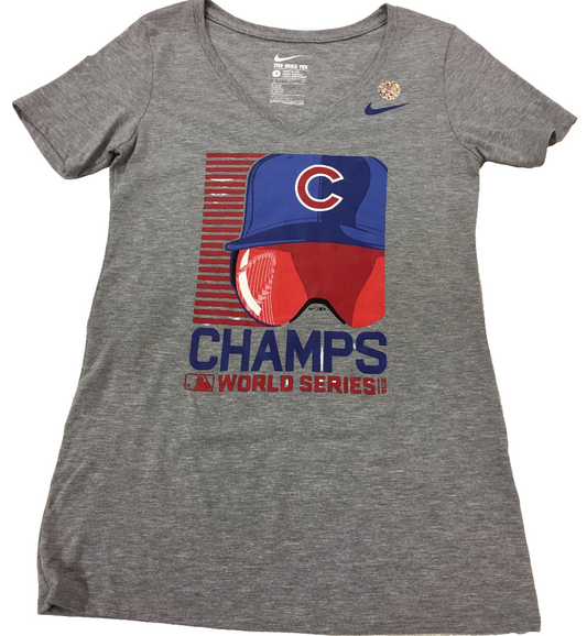 Women's Chicago Cubs World Series Champions Goggles Tee By Nike
