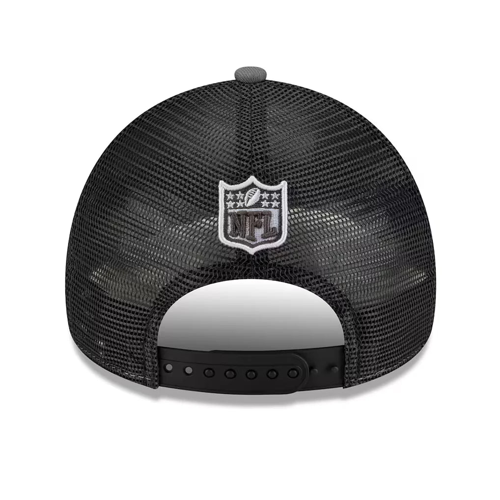 Men's New England Patriots New Era Charcoal Super Bowl LX 9FORTY A-Frame Trucker Adjustable Hat