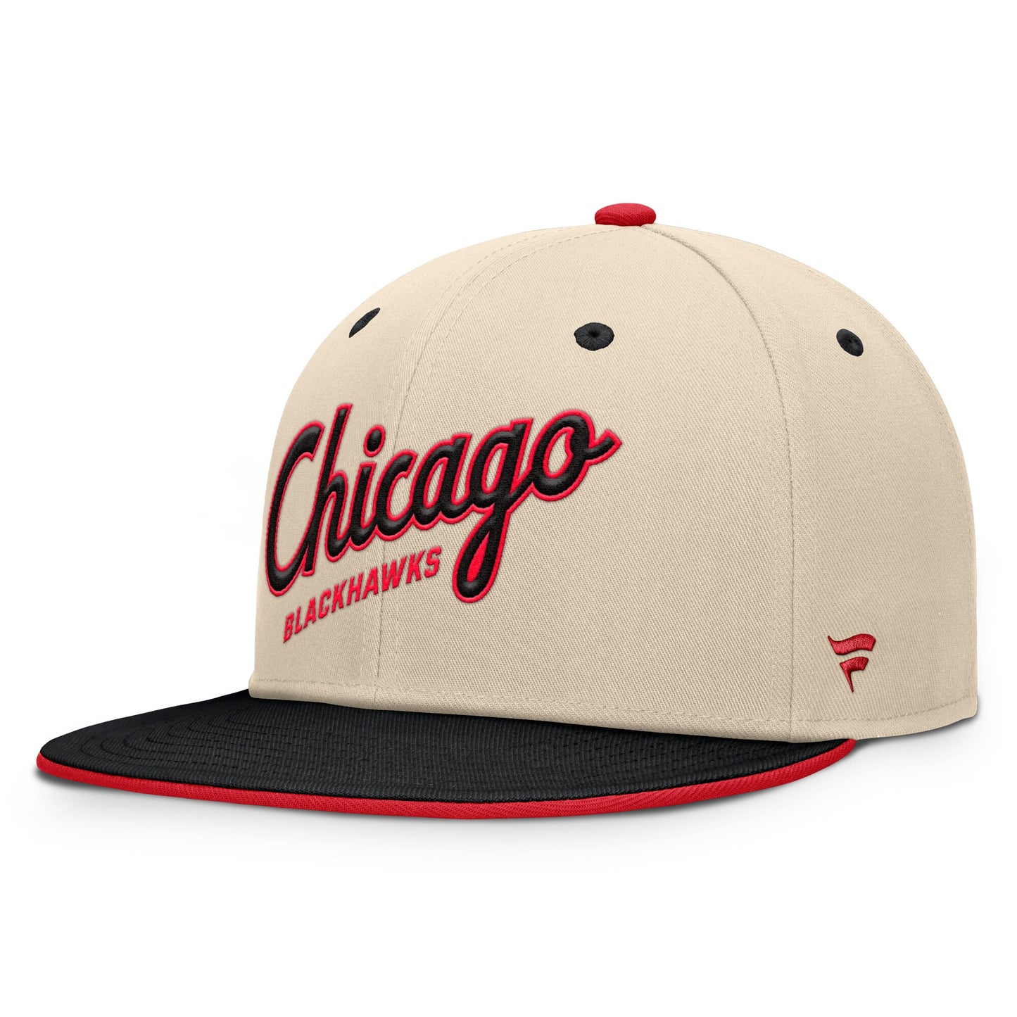 Men's Chicago Blackhawks Fanatics Cream/Black 2025 NHL Winter Classic Snapback Hat