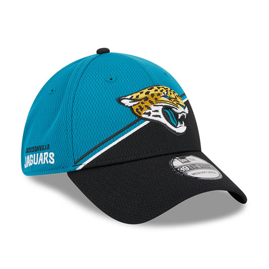 Men's Jacksonville Jaguars New Era Teal/Black 2023 Sideline 39THIRTY Flex Hat - Pro Jersey Sports