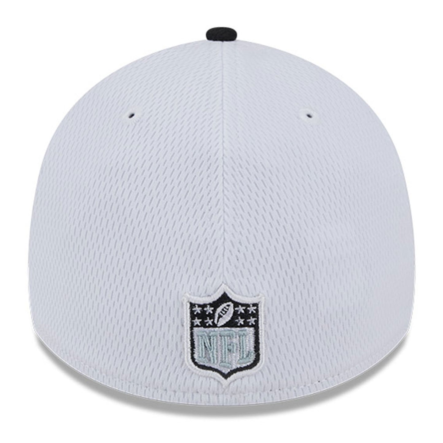 Men's Las Vegas Raiders Primary Logo New Era White/Black 2023 Sideline 39THIRTY Flex Hat