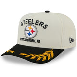 Men's Pittsburgh Steelers New Era 2025 NFL Draft Chrome A-Frame 9FIFTY Snapback Adjustable Hat - Pro Jersey Sports