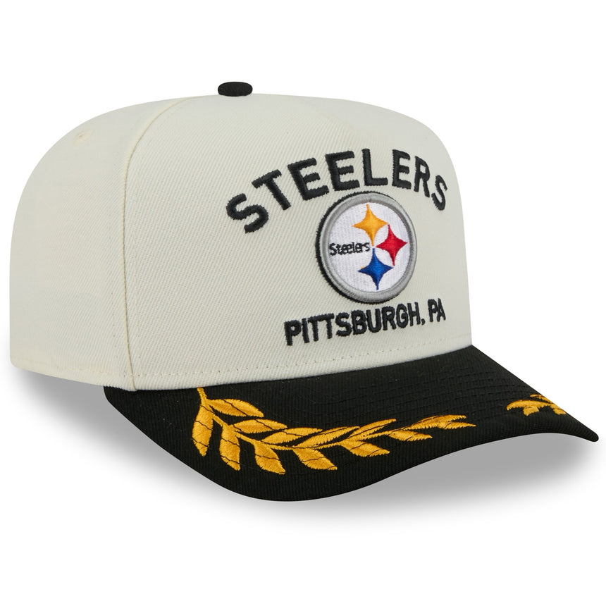 Men's Pittsburgh Steelers New Era 2025 NFL Draft Chrome A-Frame 9FIFTY Snapback Adjustable Hat - Pro Jersey Sports