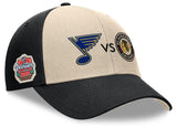 Men's St. Louis Blues vs. Chicago Blackhawks Fanatics Cream/Black 2025 NHL Winter Classic Matchup Adjustable Hat - Pro Jersey Sports