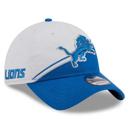 Men's Detroit Lions New Era White/Blue 2023 NFL 9TWENTY Adjustable Hat