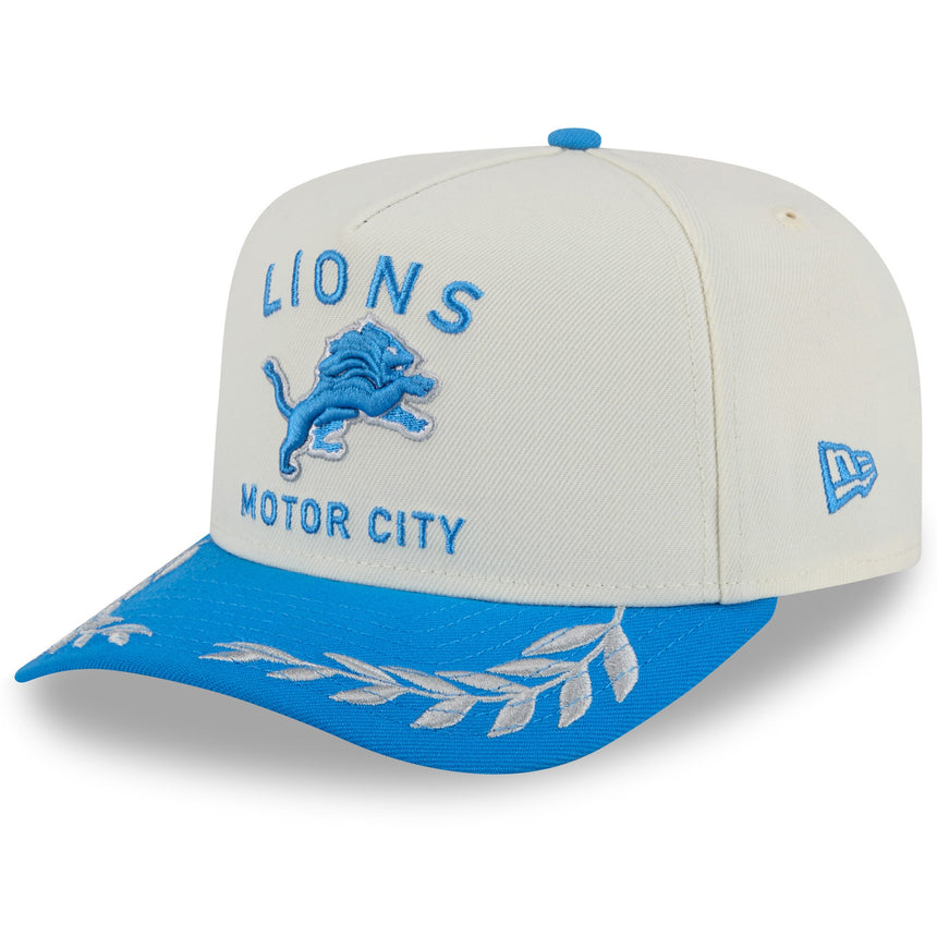 Men's Detroit Lions New Era 2025 NFL Draft Chrome A-Frame 9FIFTY Snapback Adjustable Hat - Pro Jersey Sports